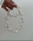 Luminous Pearl Necklace and Bracelet Set | Imitation Pearl 3