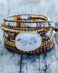 Moonlight Goddess Agate Bracelet | Natural Stone 0