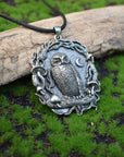 Mystical Owl Moon Mushroom Pendant Necklace | Premium Alloy 0