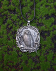 Mystical Owl Moon Mushroom Pendant Necklace | Premium Alloy 3