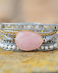 Natural Rose Quartz Wrap Bracelet | Natural Stone 0