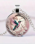 Nature's Charm | Hummingbird Pendant Necklace | Vintage Glass Dome Jewelry | Everyday Wear 1