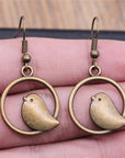 Nature's Muse | Boho Bird Charm Earrings | Handmade Vintage Jewelry 0