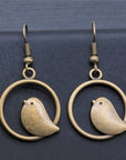 Nature's Muse | Boho Bird Charm Earrings | Handmade Vintage Jewelry 5
