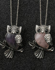 Owl Wisdom Pendant Necklace | Natural Crystal 3