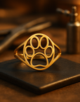 Paw Love Ring | Stainless Steel Ring | Stylish Animal Jewelry 0