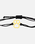 Paw Print Cord Bracelet | Adjustable Bracelet | Sterling Silver Charm | Pet Lover Gift 0