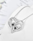 Paw Print Heart Necklace | Zirconia 0