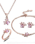 Paw Print Jewelry Set | Rose Gold 2