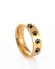 Paw Print Memorial Ring | Stainless Steel Jewelry | Pet Tribute Ring 8