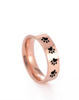 Paw Print Memorial Ring | Stainless Steel Jewelry | Pet Tribute Ring 9