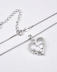 Paw and Heart Necklace | Silver 3