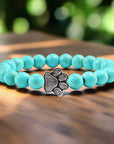 Pawprint Memory Bracelet | Natural Stone Jewelry | Healing Crystal Accessory 0