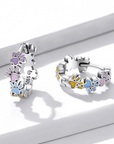 Pet Lovers' Delight | Colorful Paws Hoops | Sterling Silver Earrings | Adorable Animal Jewelry 1