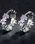 Pet Lovers' Delight | Colorful Paws Hoops | Sterling Silver Earrings | Adorable Animal Jewelry 4