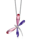 Pink Dragonfly Crystal Pendant Necklace | Austrian Crystal 3