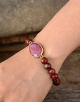Red Jasper Bead Bracelet | Alloy 1