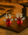 Reindeer Joy | Earrings | Crystal Studs | Holiday Accessories 0