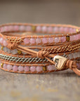 Rose Quartz Wrap Bracelet | Natural Gemstone 1