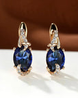 Royal Midnight Drop Earrings | Gold 0