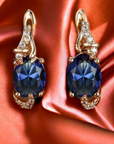 Royal Midnight Drop Earrings | Gold 1