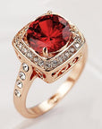 Ruby Halo Statement Ring | Rose Gold Plated 2