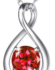Ruby Infinity Pendant Necklace | White Gold 0