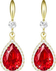 Ruby Teardrop Earrings | Gold 0