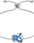 Sapphire Butterfly Bracelet | White Gold 0