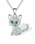 Silver Baby Kittens Necklace | Zirconia 3