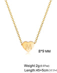 Timeless Heart Initial Necklace | Silver 5