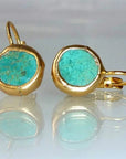Turquoise Gem Earrings | Gold 0