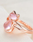 Unique Cat Ring | Rose Gold Jewelry | Elegant Cat Accessories 2