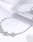 Unique Paw Print Bracelet | Sterling Silver Jewelry | Adjustable Fit Bracelet | Pet Lover Gift 0