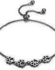 Unique Paw Print Bracelet | Sterling Silver Jewelry | Adjustable Fit Bracelet | Pet Lover Gift 9