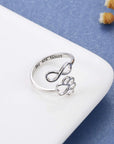 Unique Paw & Heart Ring | Adjustable 925 Sterling Silver | Pet Lover Jewelry | Meaningful Gift 5