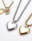 Vintage Heart Photo Locket Necklace | Stainless Steel 1