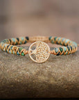 African Turquoise Tree of Life Bracelet | Natural Stone 0