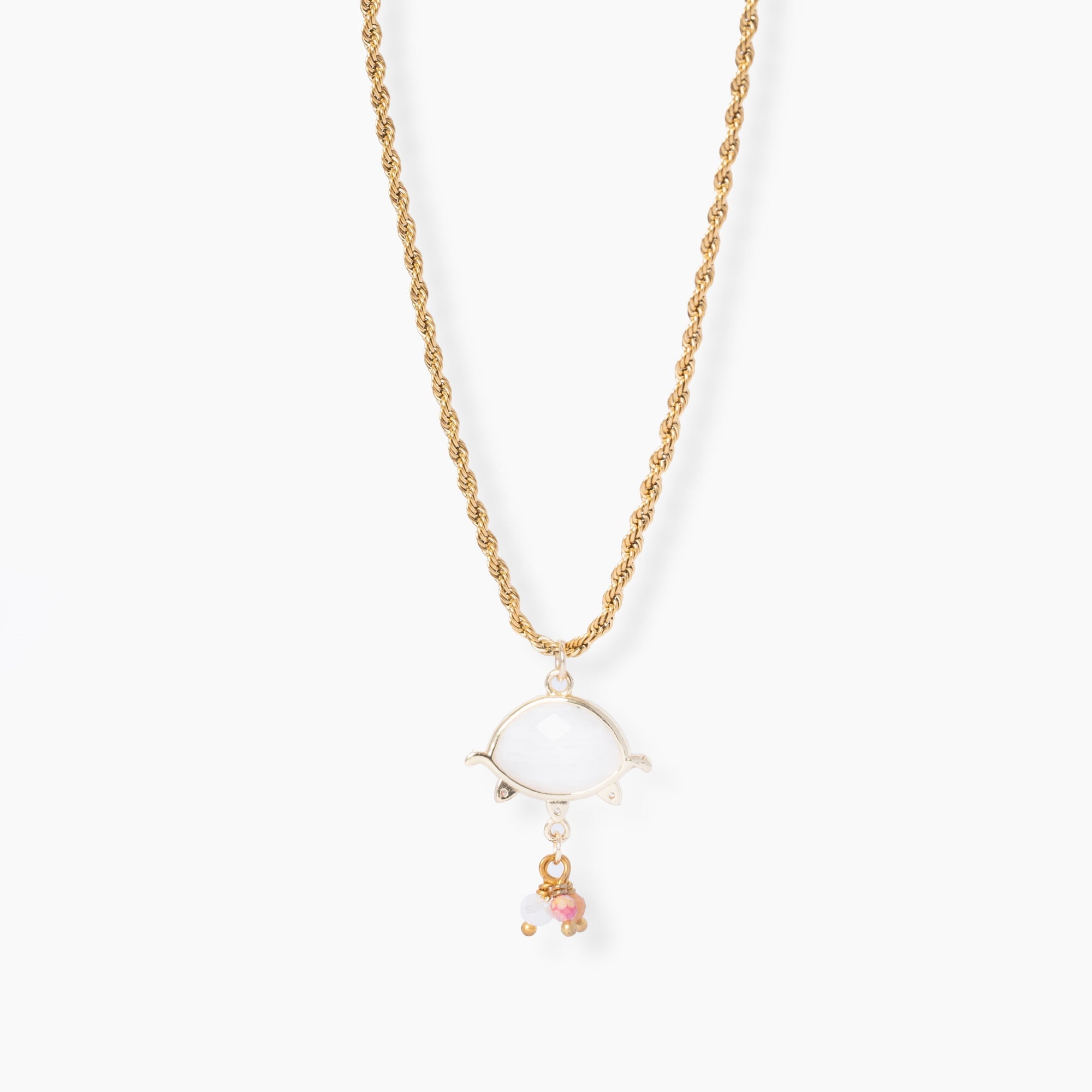 Agate Dangle Necklace | Stainless Steel 2