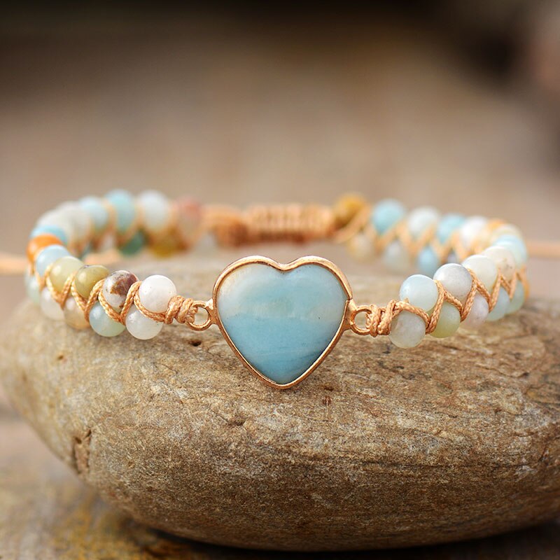 Amazonite Love Protection Bracelet | Stainless Steel 0