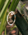 Amazonite Mala Bead Bracelet Set | Natural Stone 7