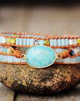 Amazonite Protection Wrap Bracelet | Alloy 0
