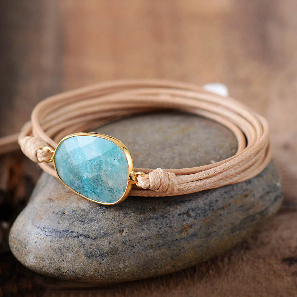 Amazonite Wrap Bracelet | Natural Gemstone 0