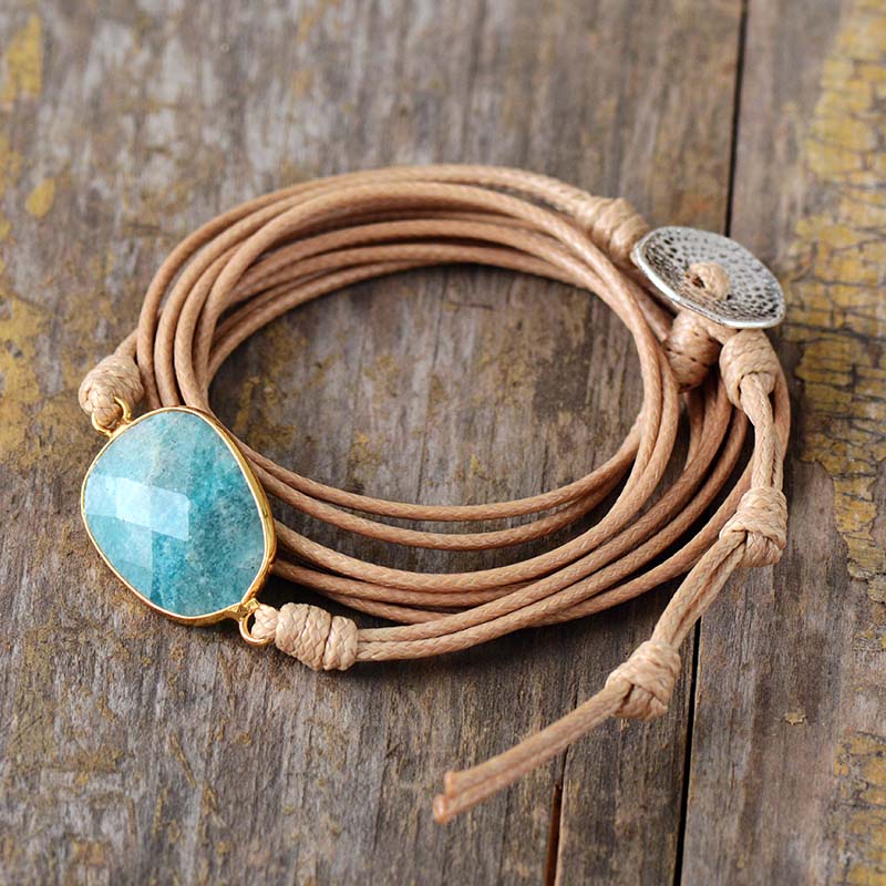 Amazonite Wrap Bracelet | Natural Gemstone 4