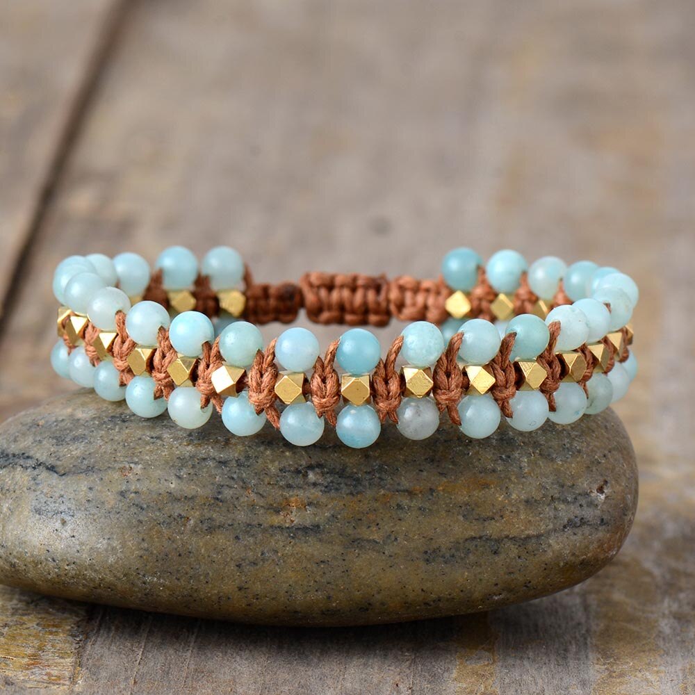 Amazonite Wrap Protection Bracelet | Gemstone 0