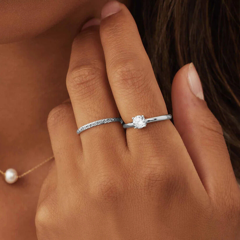 Ameline Trellis Ring | White Gold 3