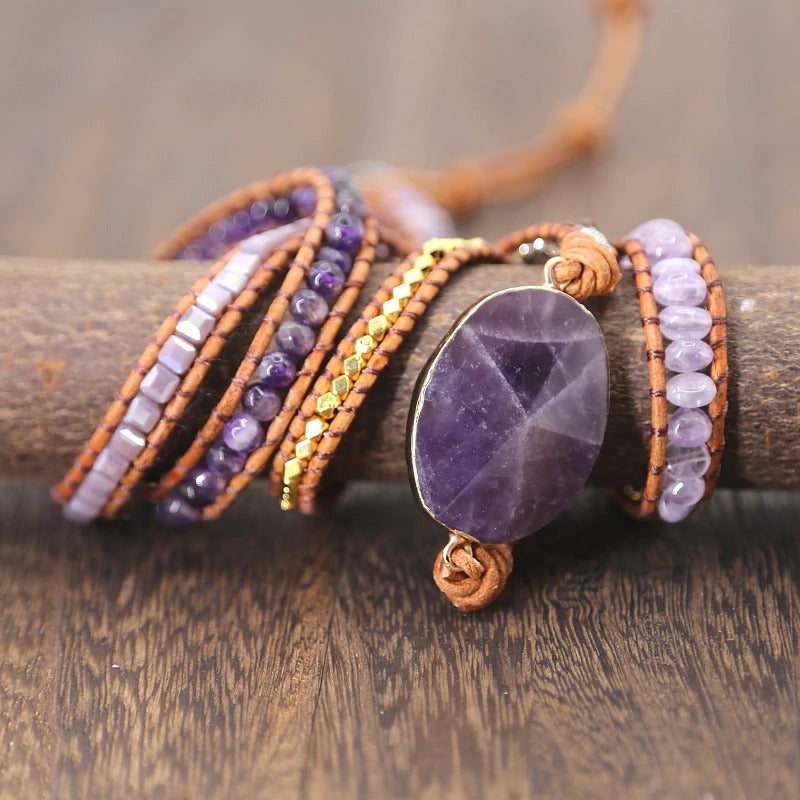 Amethyst Imperial Wrap Bracelet | Natural Stone 2