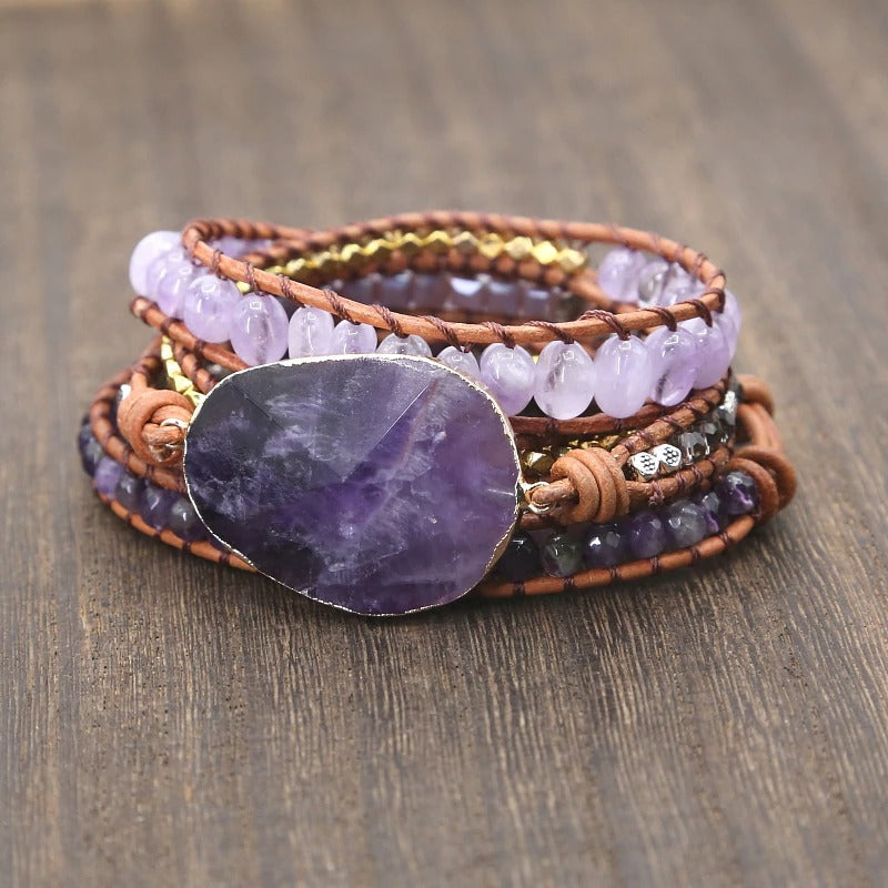 Amethyst Imperial Wrap Bracelet | Natural Stone 3