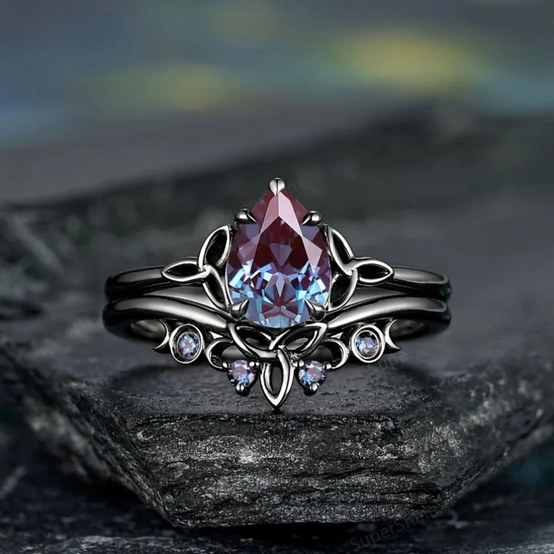 Amethyst Layers Ring | White Gold 0