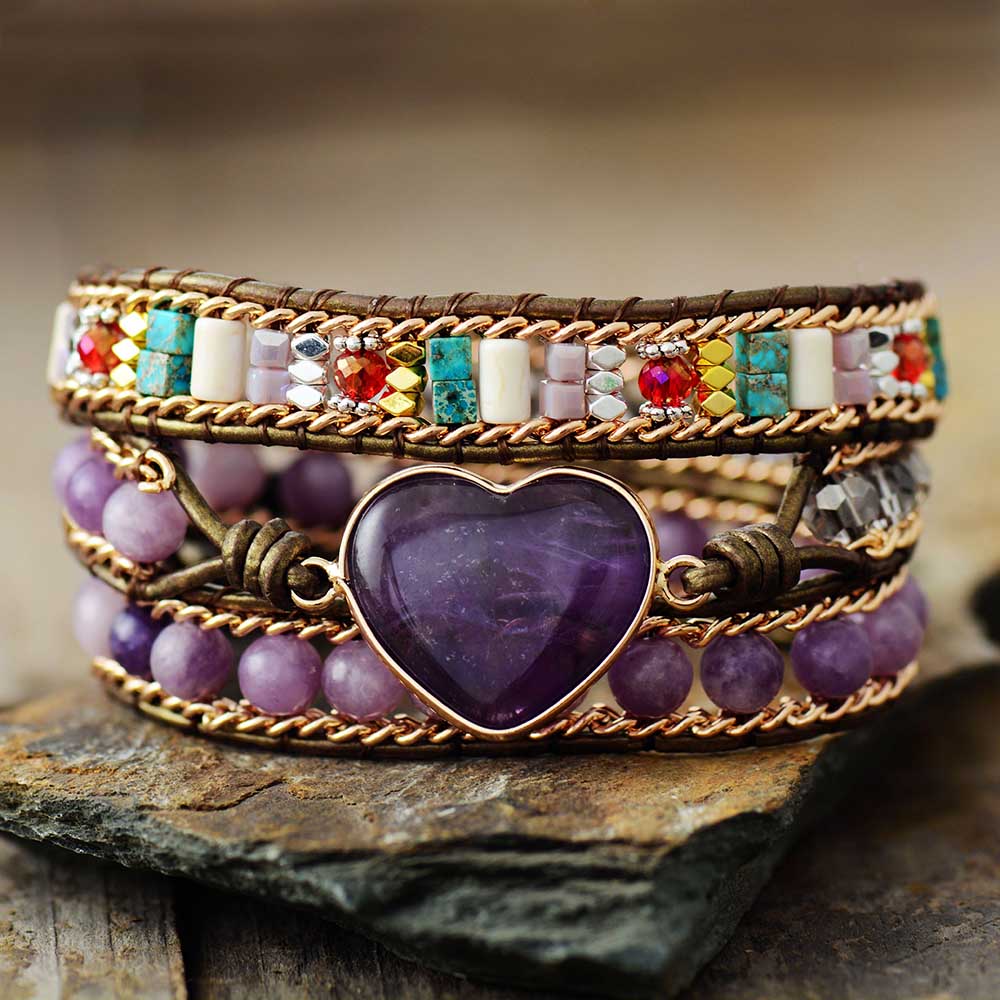 Amethyst Love Protection Bracelet | Gemstone 0